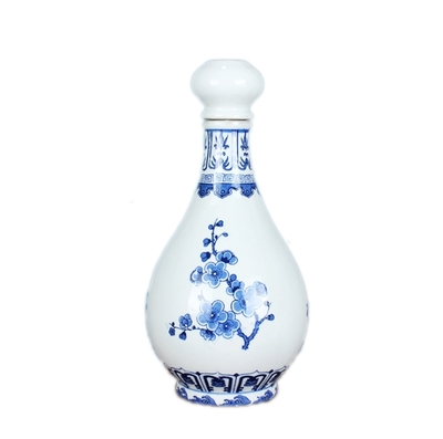 景德鎮(zhèn)琺瑯彩白菜陶瓷酒瓶 集藝術(shù)、招財與實用于一體的珍藏級酒具